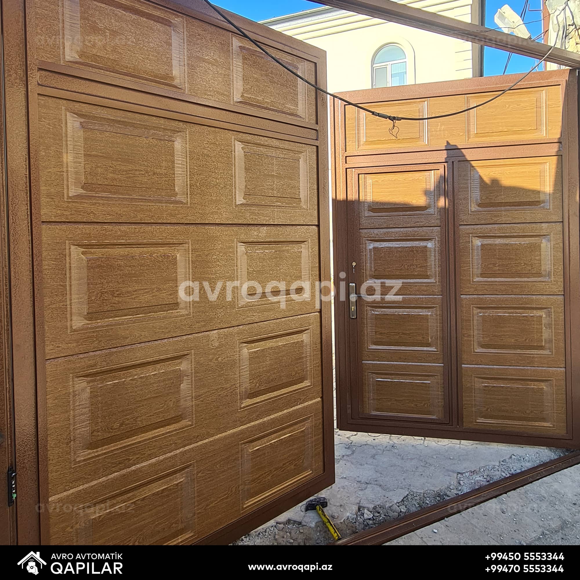 90 dərəcə açılan darvazalar